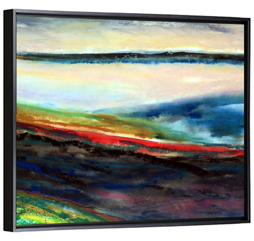 Moody Horizon Stripe Abstract Landscape Wall Art