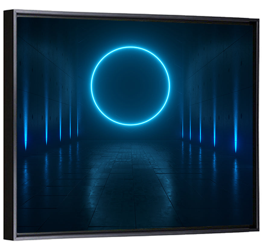 Glowing Neon Corridor Wall Art