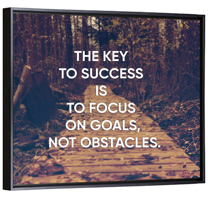 Key to Success Wall Art as a framed canvas