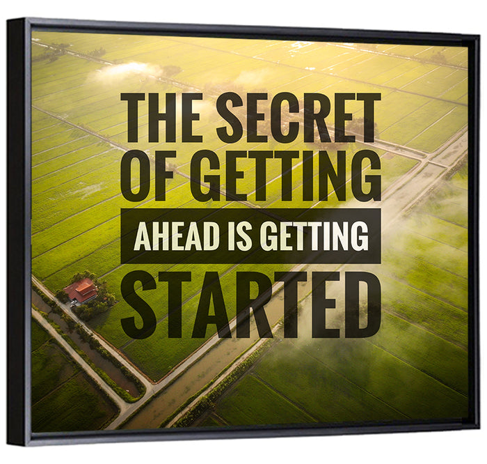 Getting Started Sunlit Farmland Wall Art as a framed canvas