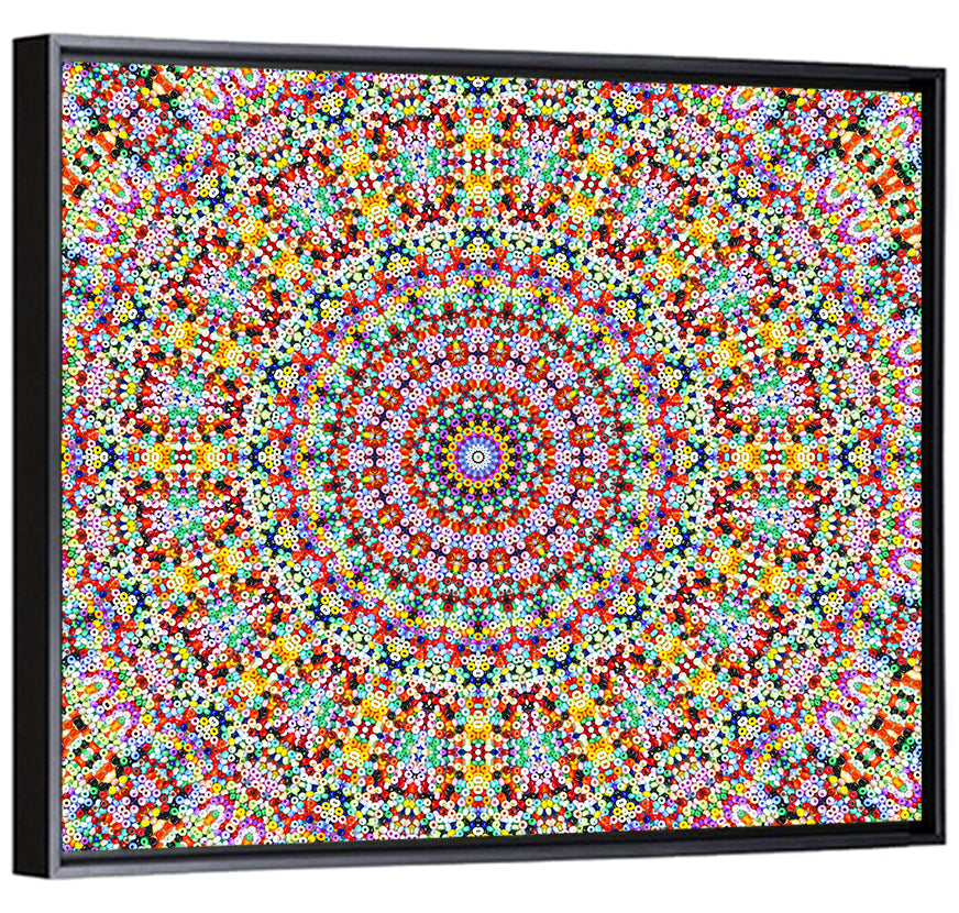 Beaded Kaleidoscope Mandala Wall Art