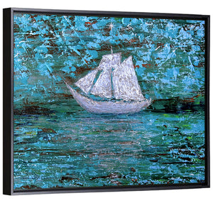 White Boat Wall Art