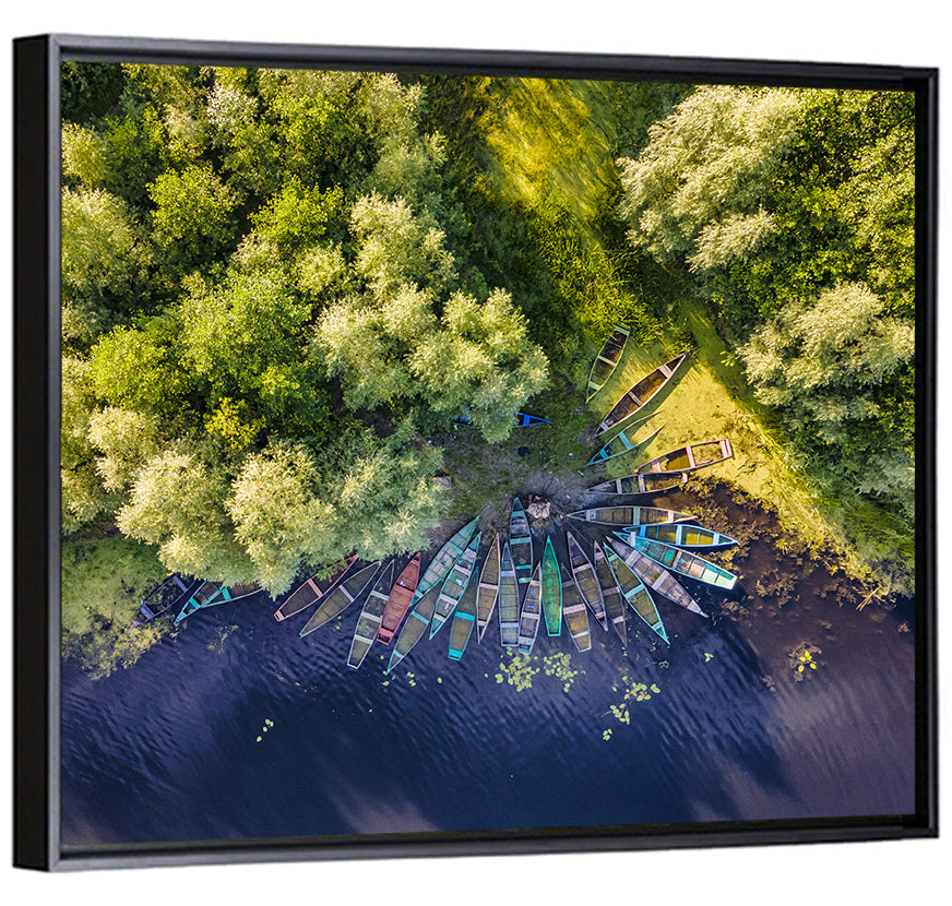 Fisherman Boats Aerial Wall Art