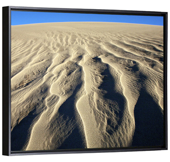Endless Rippled Sand Dunes Wall Art as a framed canvas