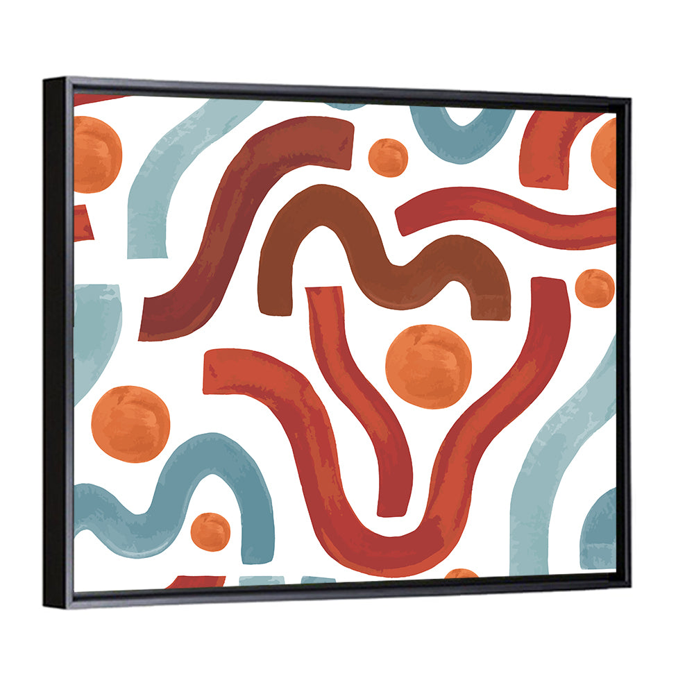 Sea of Worms Blue Abstract Wall Art