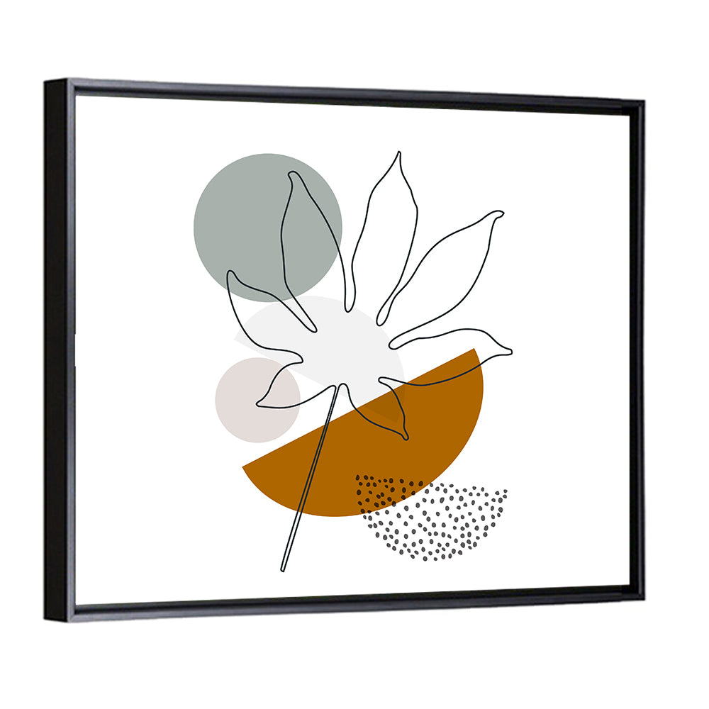 Palm Leaf with Circle Wall Art