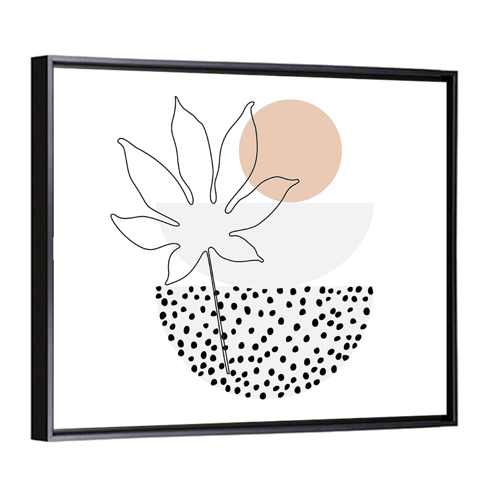 Palm Leaf with Peach Bowls Wall Art