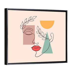 Minimal Woman Face Wall Art