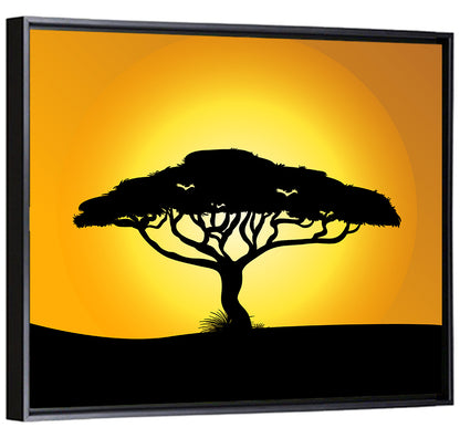 Tree at Sunset Wall Art