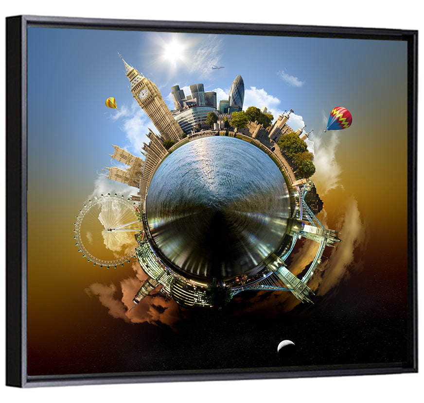 Miniature Planet London Skyline Wall Art