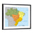 Brazil Map Wall Art