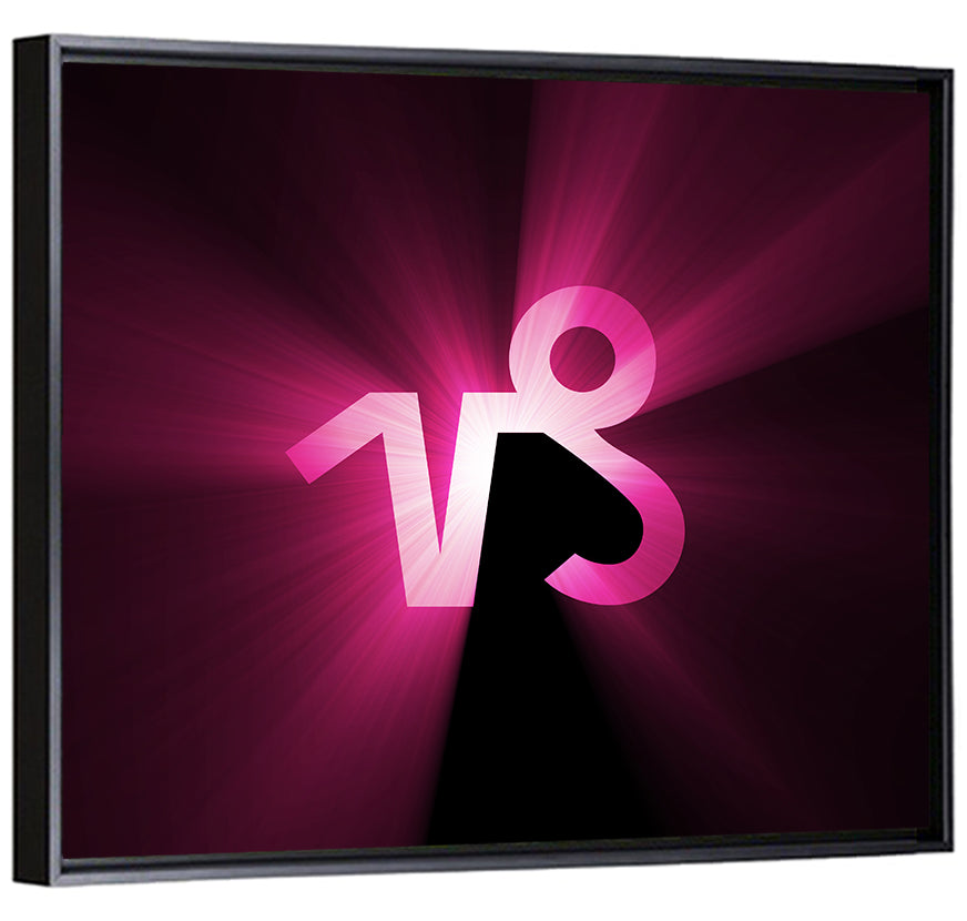 Glowing Capricorn Symbol Wall Art