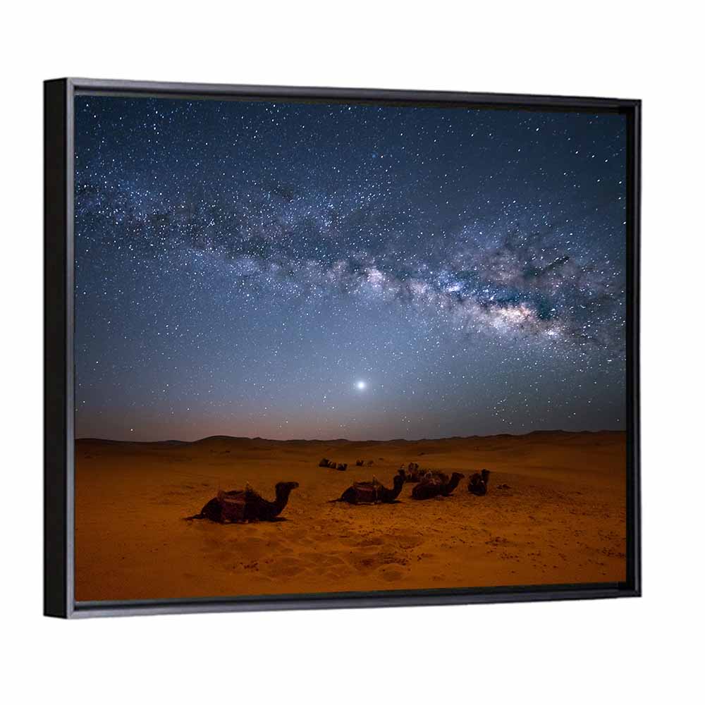 Sahara Night Sky with Camels Wall Art