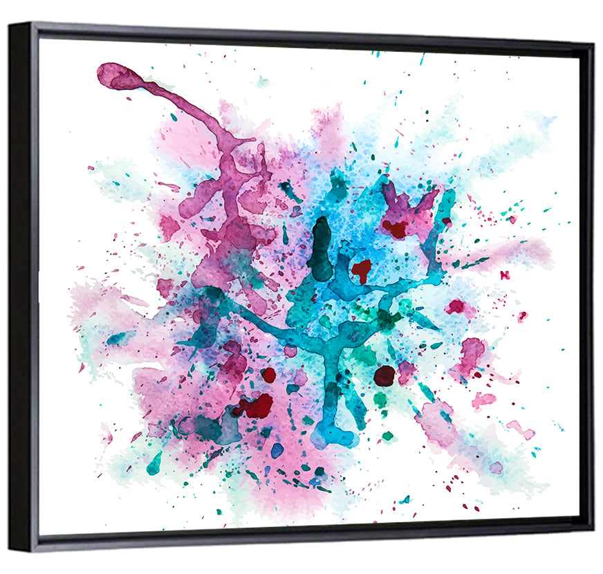 Magenta and Turquoise Splash Wall Art