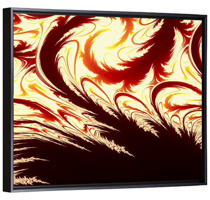 Flying Feathers in Flame Wall Art