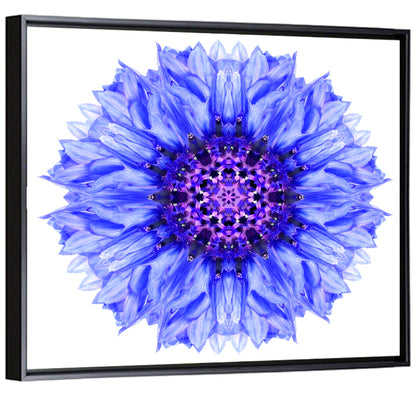 Cornflower Mandala Pattern Wall Art