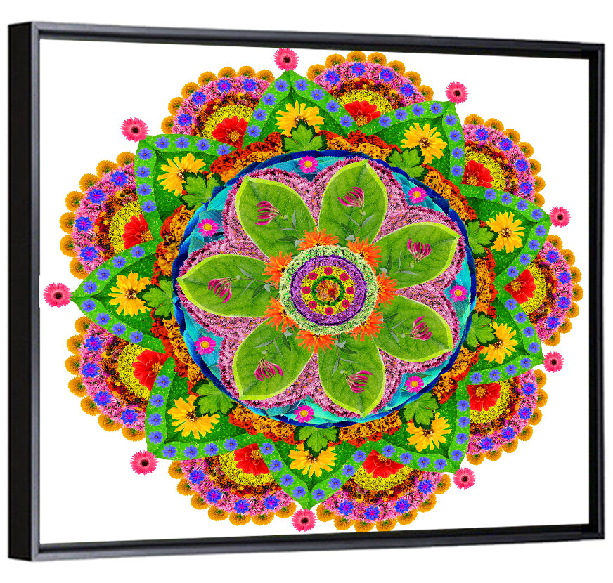 Crochet Floral Mandala Wall Art