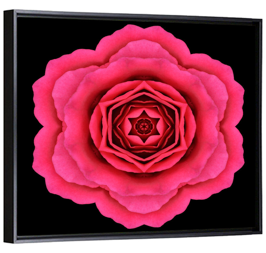 Pink Flower Mandala Wall Art