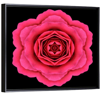 Pink Flower Mandala Wall Art