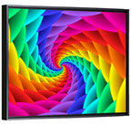 Rainbow Spiral Vortex Tunnel Wall Art