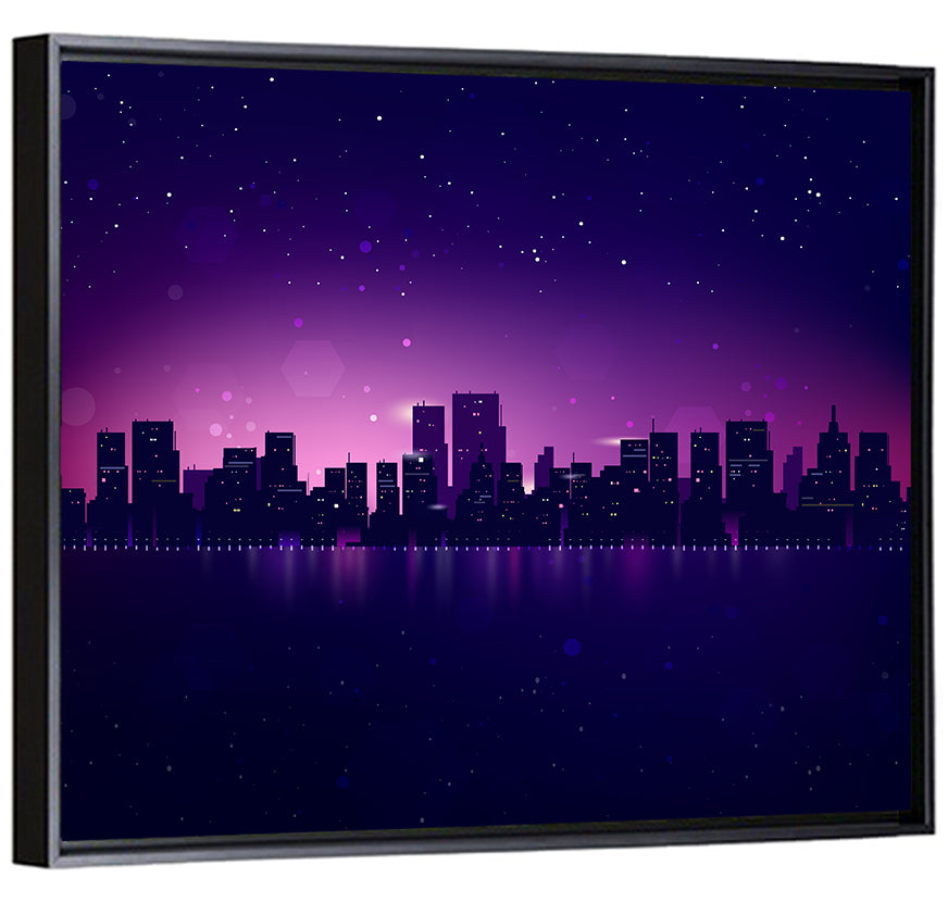 New York Night Skyline Wall Art