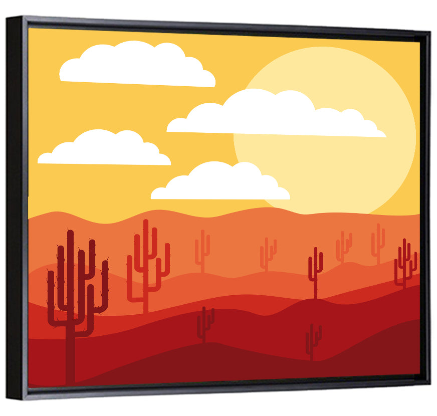 Cloudy Desert Sunrise Wall Art