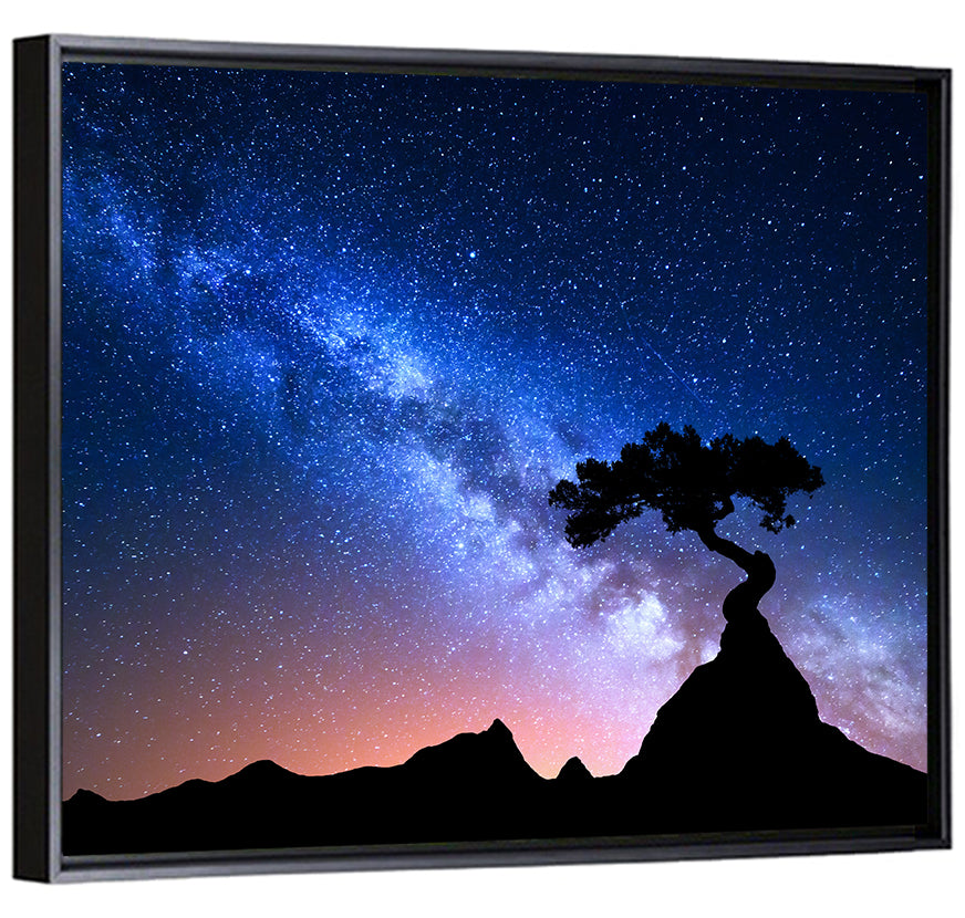 Milky Way Over Mountain Ridge Wall Art