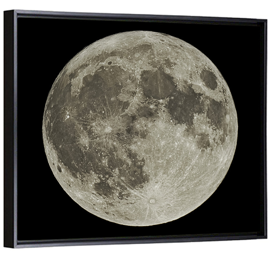Full Moon with Tycho Rays Wall Art