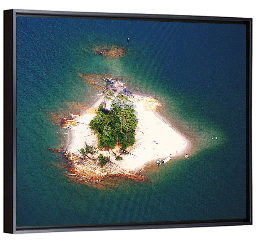 Lake Lanier Island Aerial View Wall Art