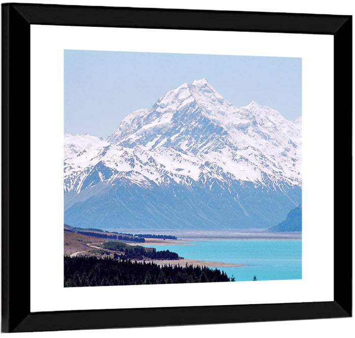 Lake Pukaki and Aoraki Mount Cook Wall Art as a framed print