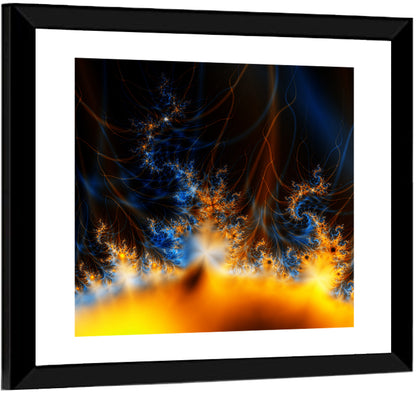 Solar Flames Abstract Wall Art