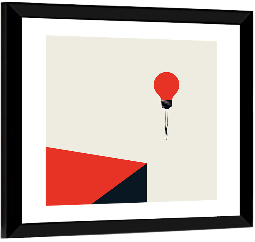 Hanging from a Lightbulb Wall Art