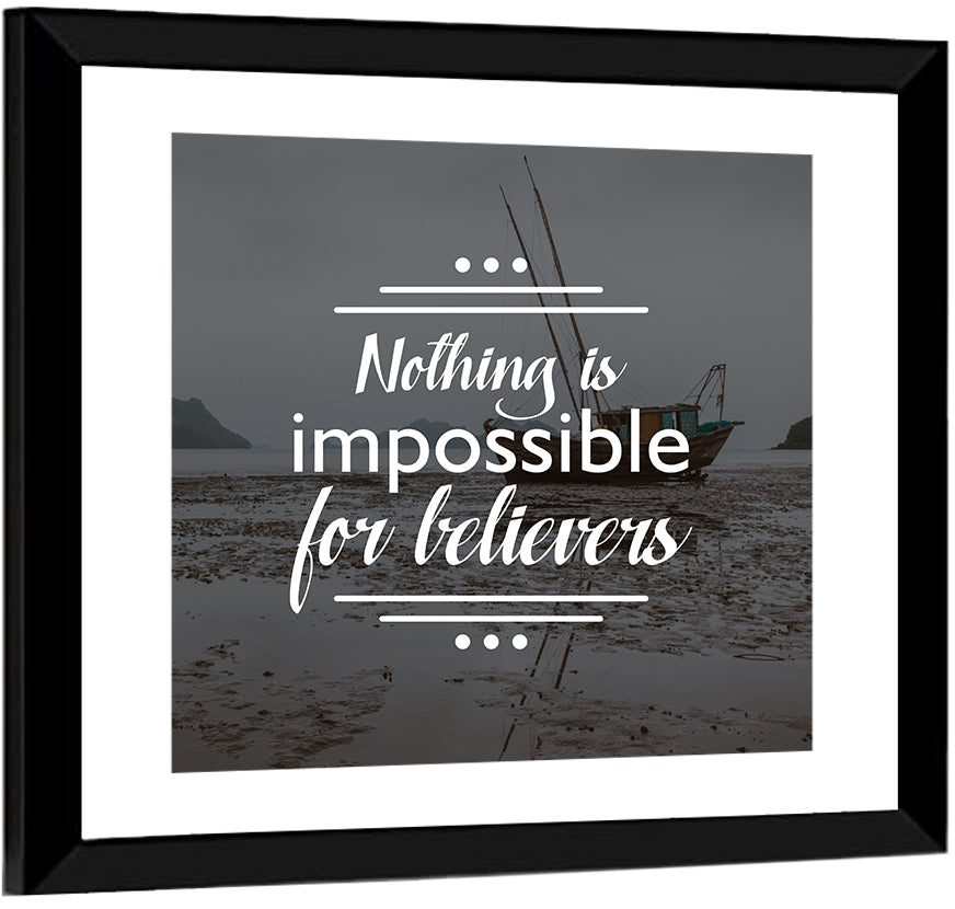 Nothing Is Impossible for Believers Wall Art