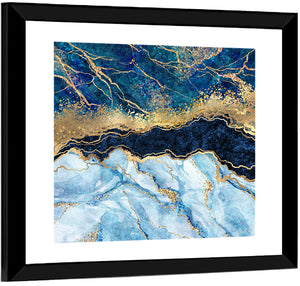Marble Gold Glitter Abstract I Wall Art