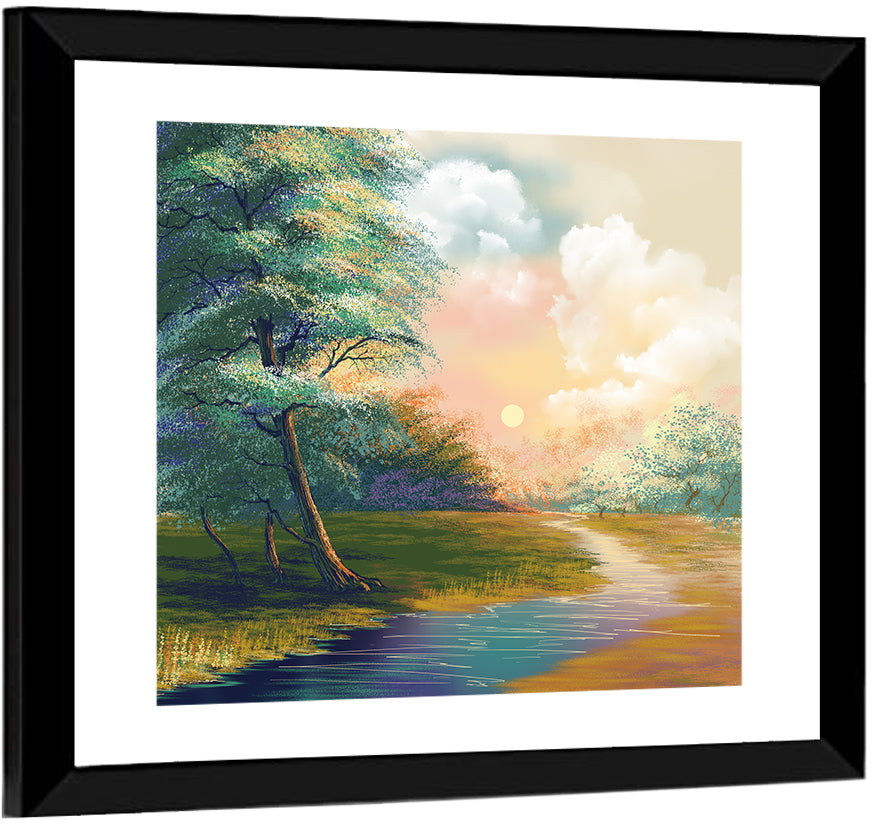 Spring Forest Sunrise Wall Art