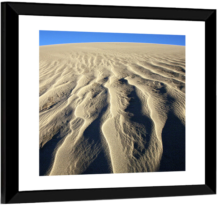 Endless Rippled Sand Dunes Wall Art as a framed print