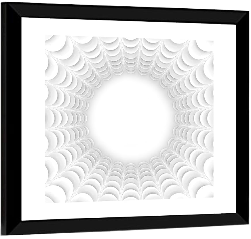 White Bubble Sphere Tunnel Wall Art