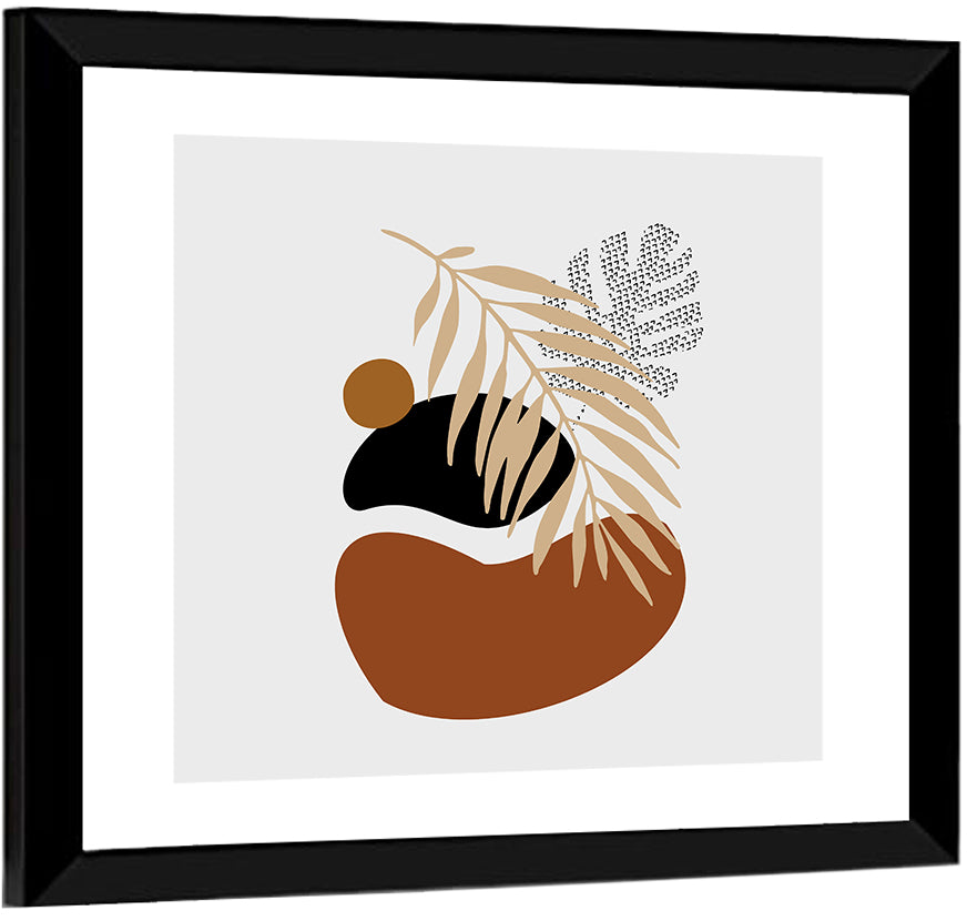 Tropical Stones Palm Leaf Wall Art