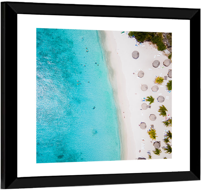 Cas Abou Aerial Shoreline Wall Art as a framed print