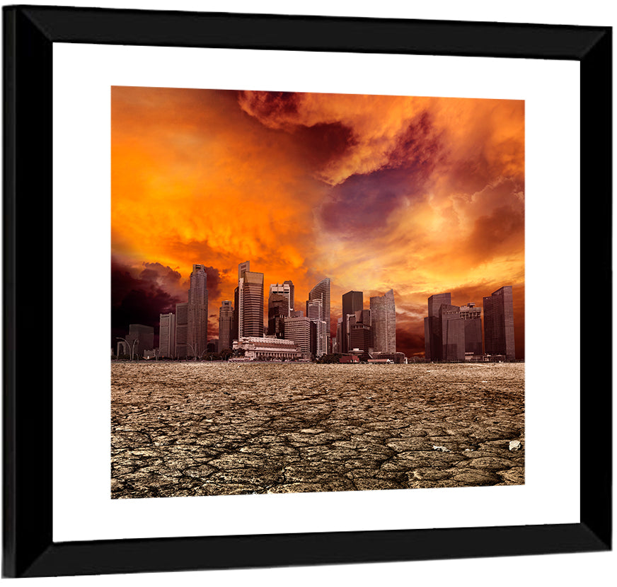 Desolate Desert City Wall Art