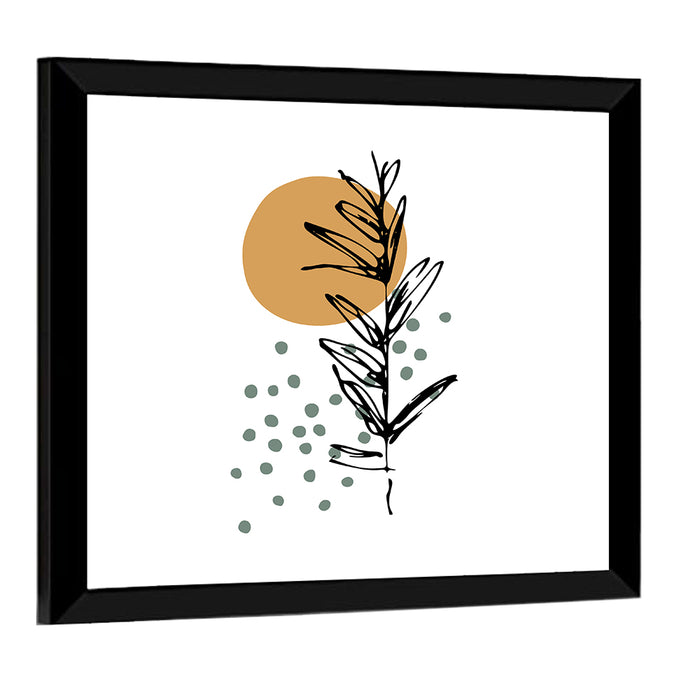 Ink Botanical Sun Study Wall Art as a framed print