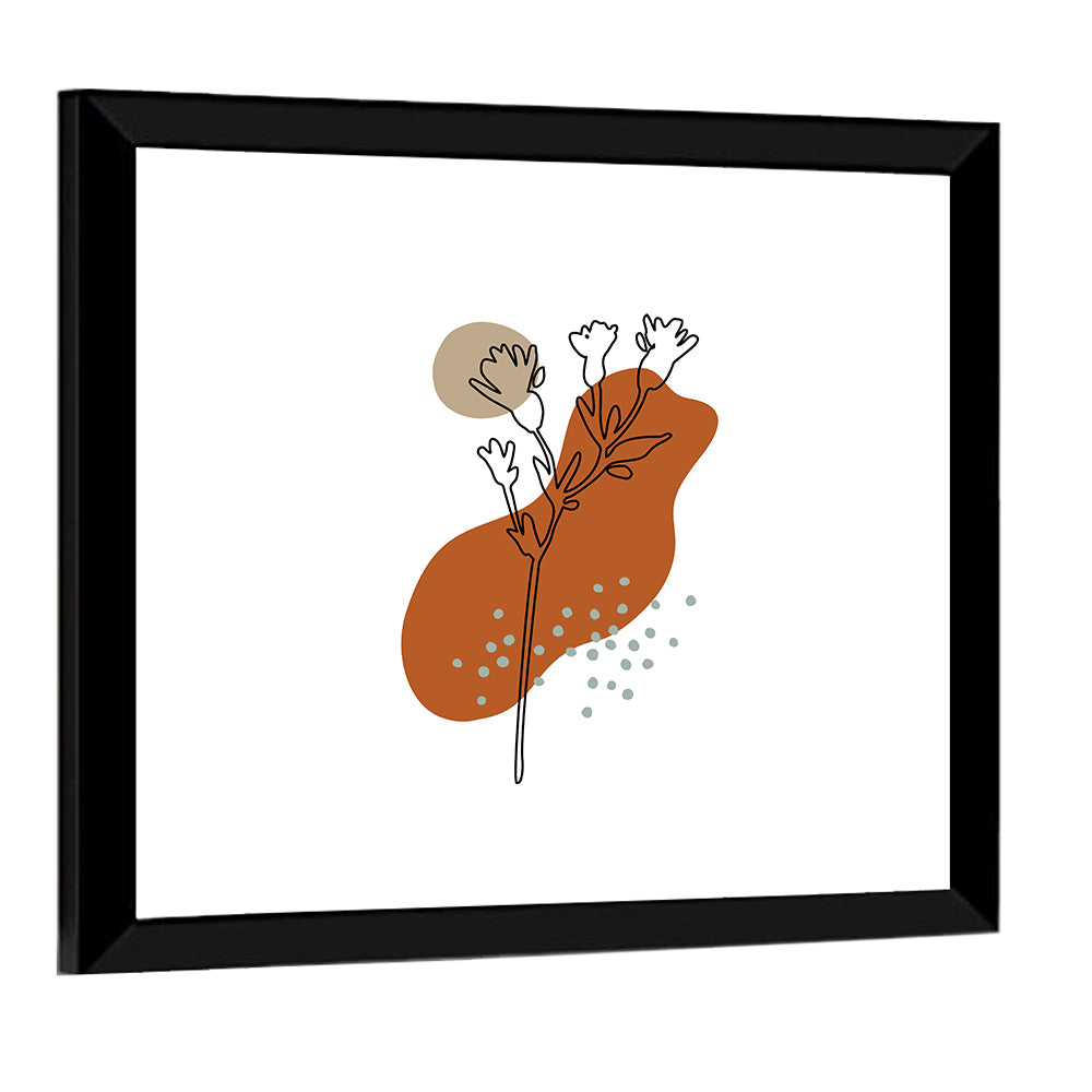 Terracotta Meadow Foliage Wall Art