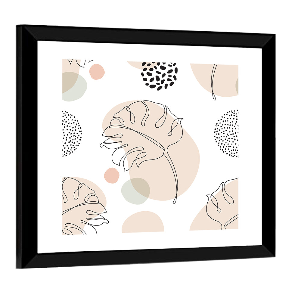 Monstera Leaf Minimalist Wall Art