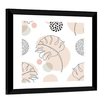 Monstera Leaf Minimalist Wall Art