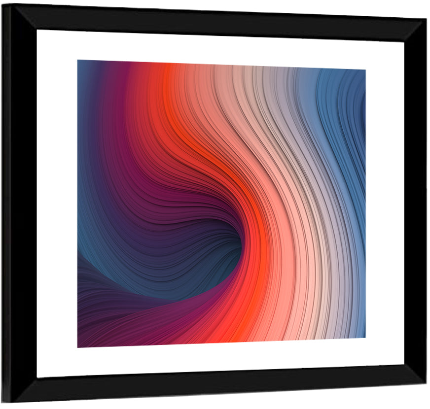 Gradient Wave Vortex Wall Art