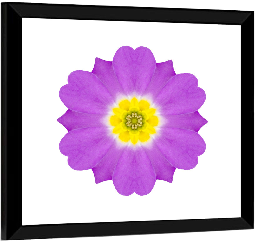 Kaleidoscopic Primrose Mandala Wall Art