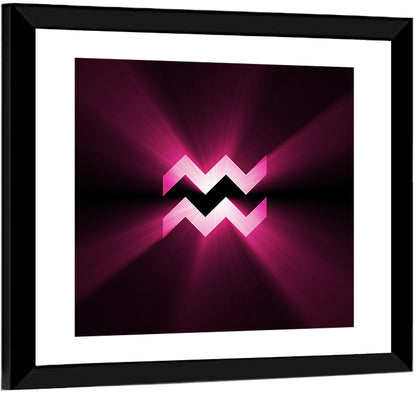 Aquarius Symbol Wall Art