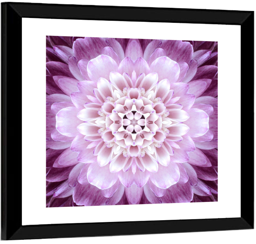 Kaleidoscopic Concentric Floral Wall Art