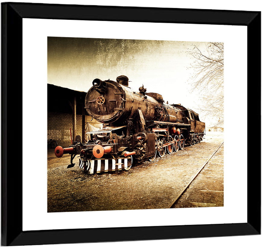 Vintage Old Train Wall Art