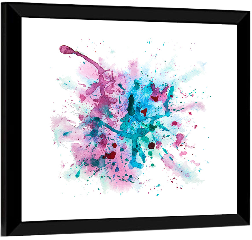 Magenta and Turquoise Splash Wall Art